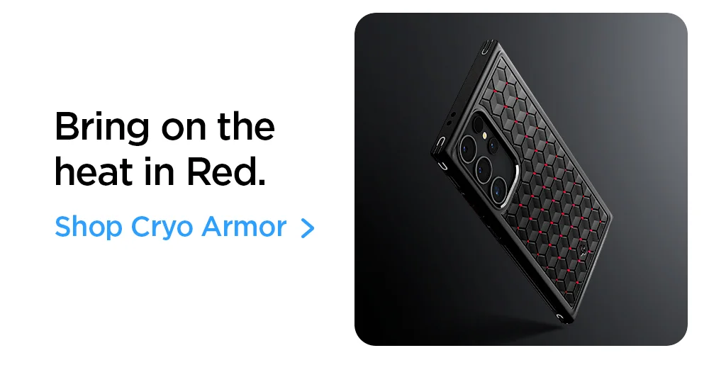 Bring on the heat in Red. Shop Galaxy S24 Ultra case Cryo Armor.