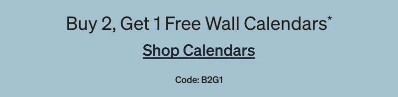 Buy 2, Get 1 Free Wall Calendars