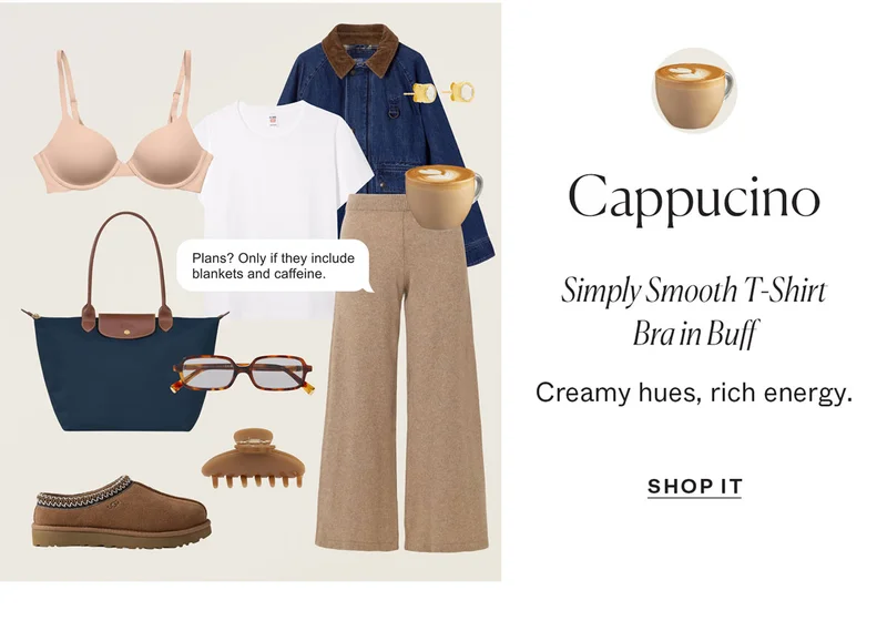 Cappucino: Simply Smooth T-Shirt Bra in Buff