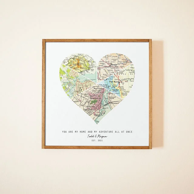 Love Is All Around Map Art