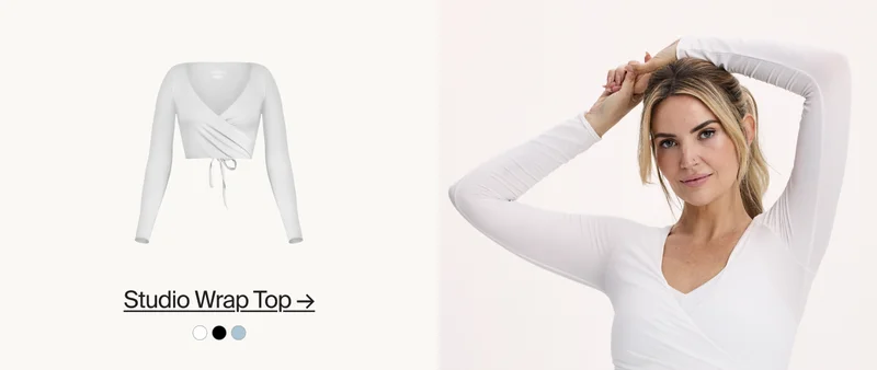 Your pilates uniform. SHOP NOW. ACTIVE STUDIO.