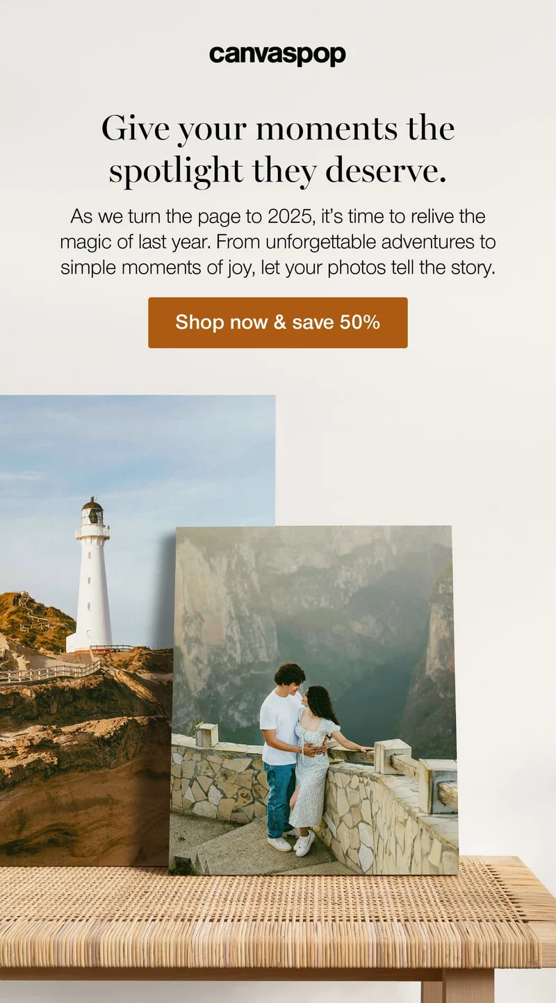 Give your moments the spotlight they deserve. As we turn the page to 2025, it's time to relive the magic of last year. From unforgettable adventures to simple moments of joy, let your photos tell the story.