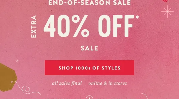 Extra 40% Off Sale