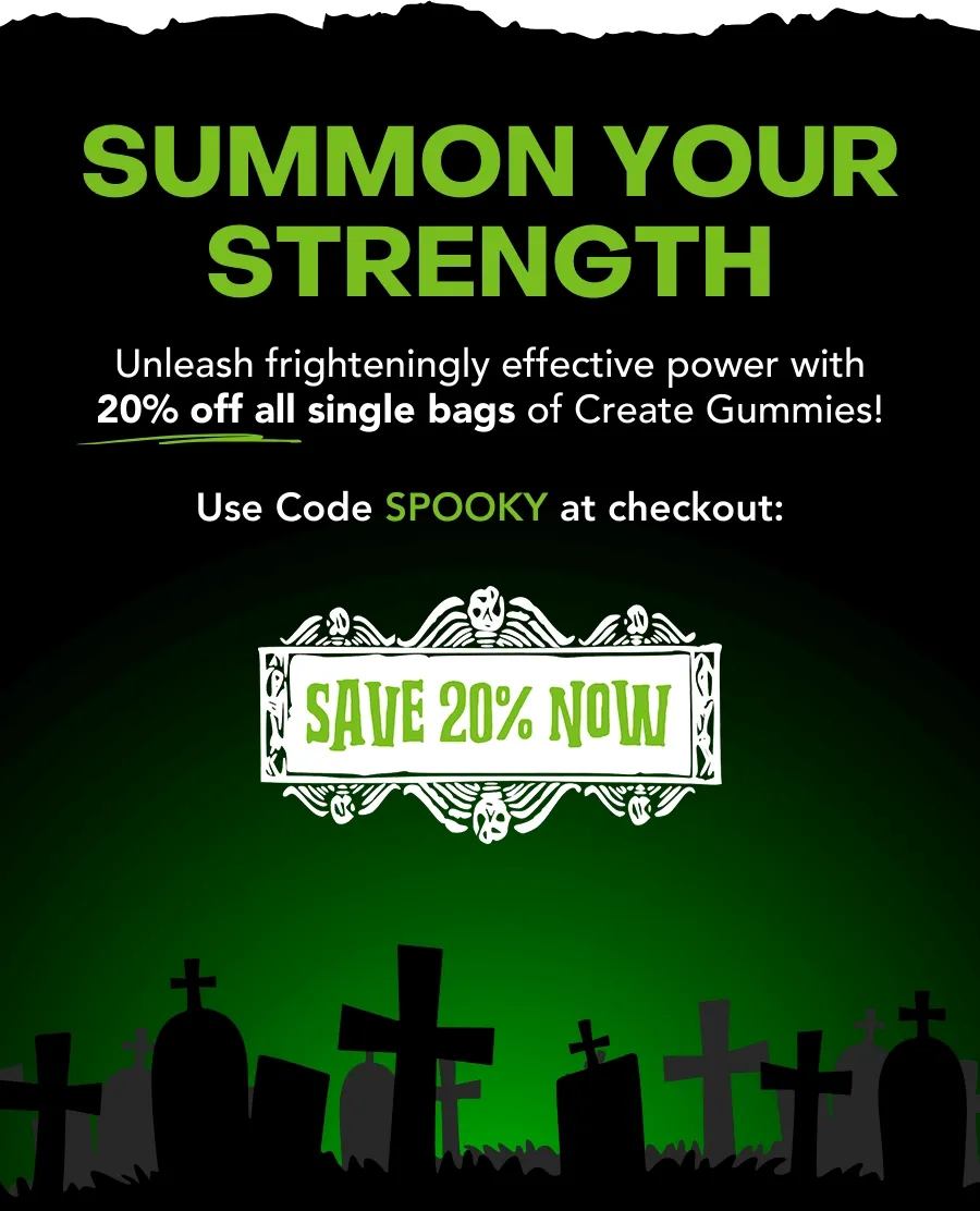 Summon Your Strength with creatine gummies –&nbsp;right in time for spooky season.
