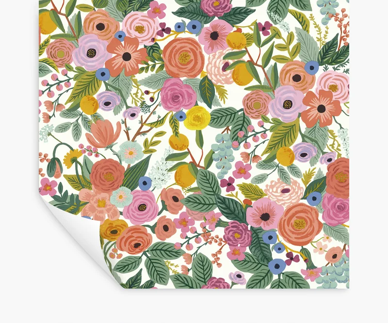 Image of Garden Party Peel & Stick Wallpaper - Rose Multi