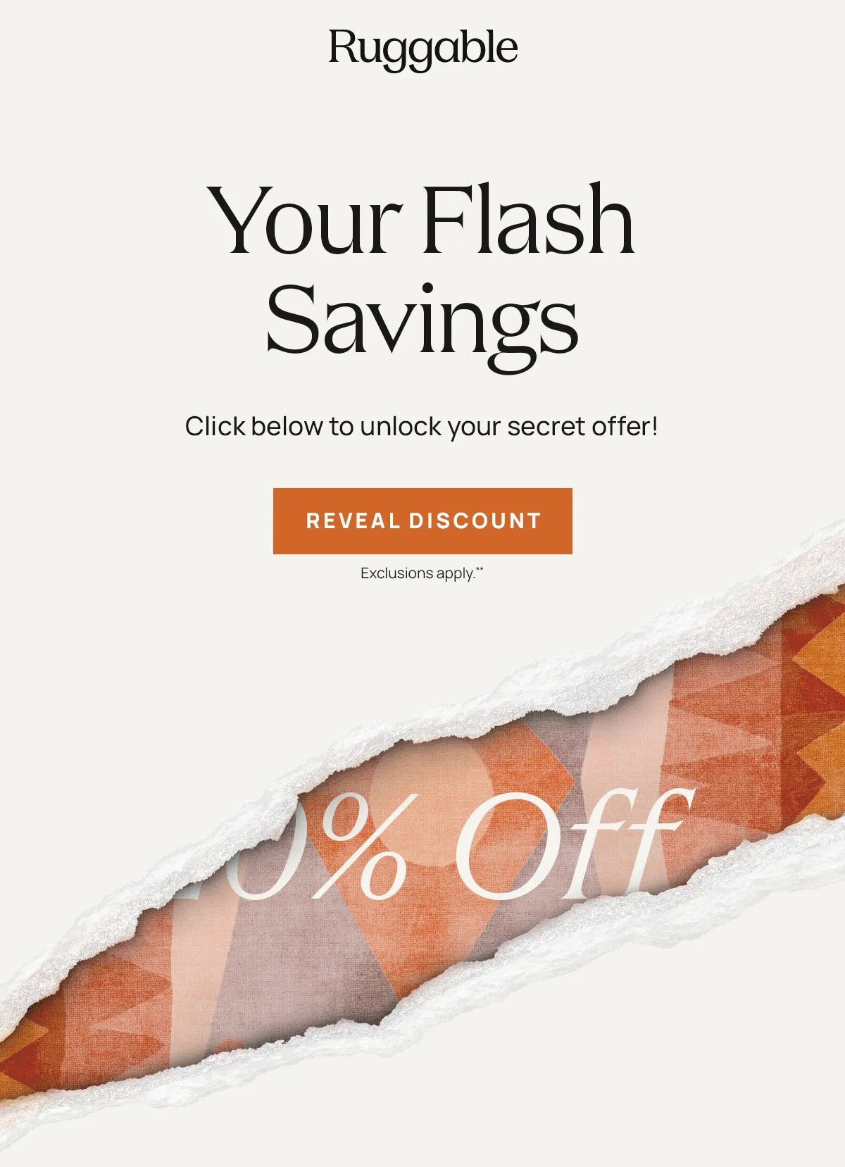 Your Flash Savings - Reveal Discount