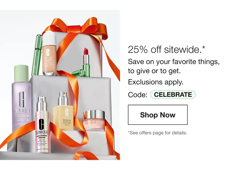 25% off sitewide.* Save on your favorite things, to give or to get. Exclusions apply. Code: discount code | Shop Now | *See offers page for details.