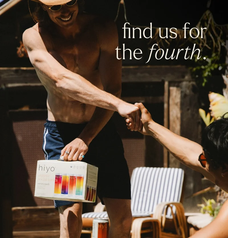 find us for the fourth. chill guy bringing a hiyo variety pack to the party.