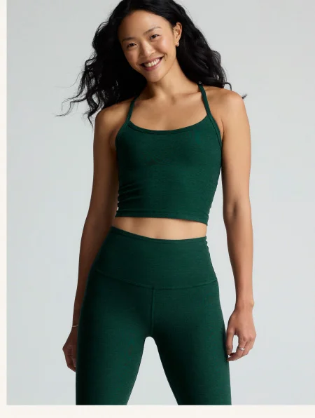Spacedye Slim Racerback Cropped Tank