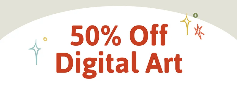 50% off digital art