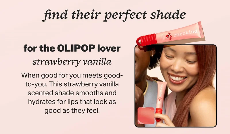 find their perfect shade | for the OLIPOP lover | strawberry vanilla