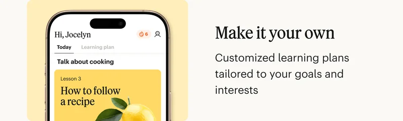 Make it your own. Customized learning plans tailored to your goals and interests.