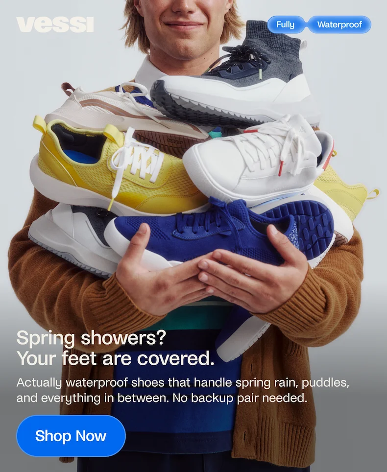 Spring showers? Your feet are covered.