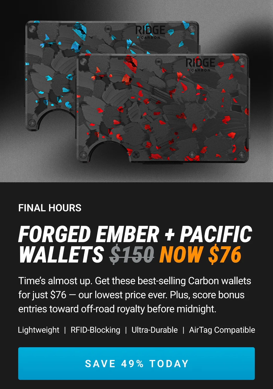 Final Hours | Select Carbon Wallets $76