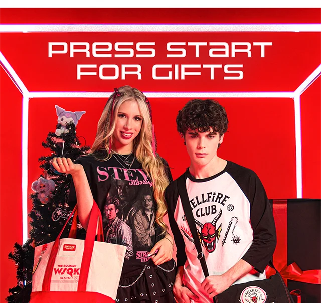 Press Start For Gifts. Featuring LANASLIFEEE and DUNCANYOUNOT from YouTube. Shop HT Style