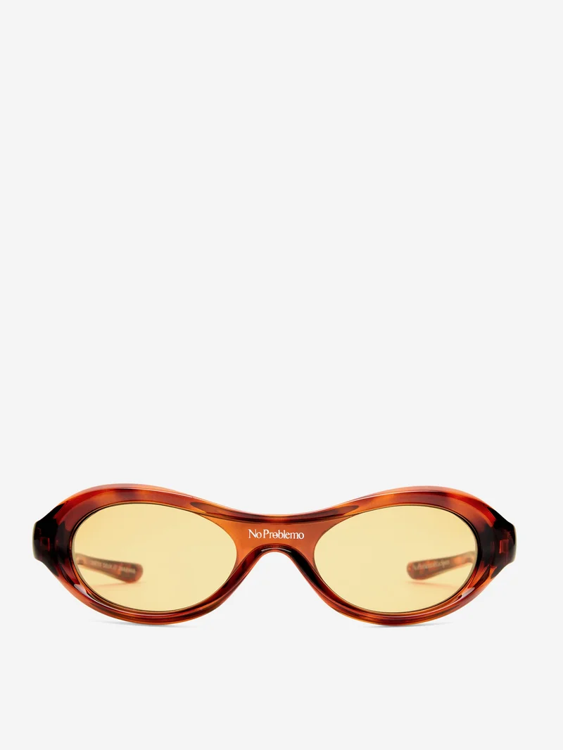 Image of No Problemo x Le Specs Vortex V2 Sunglasses - Tortoiseshell / Mustard Mono