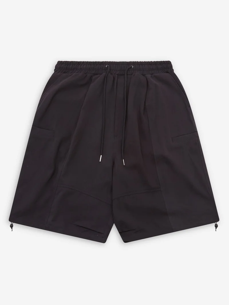 Image of Estudio Niksen Slit Cargo Balloon Shorts - Black