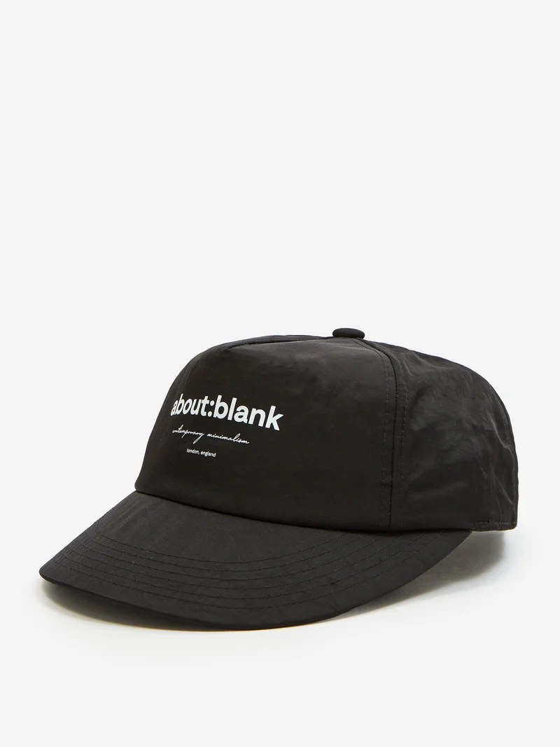 Image of about:blank Box Cap - Black/Ecru