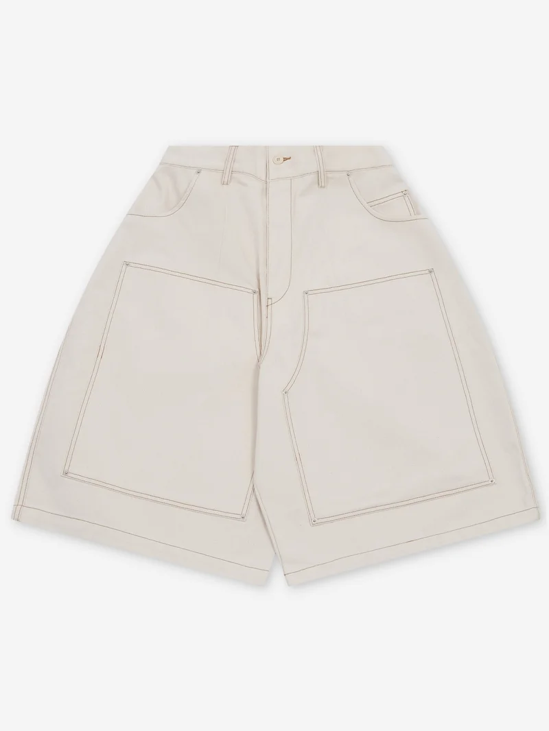 Image of Estudio Niksen Carpenter Wide Shorts - Ivory