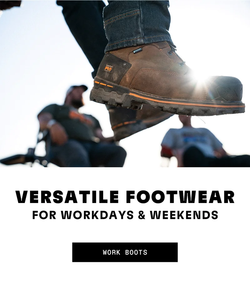 Versatile footwear for workdays and weekends. Work boots
