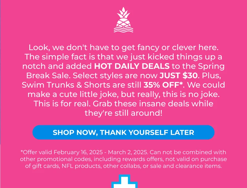 SHOP NOW, THANK YOURSELF LATER