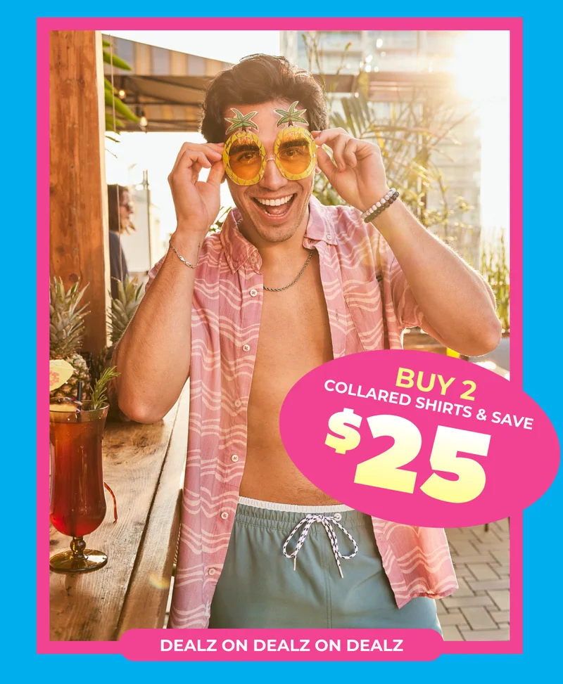 & BUY 2 COLLARED SHIRTS SAVE $25