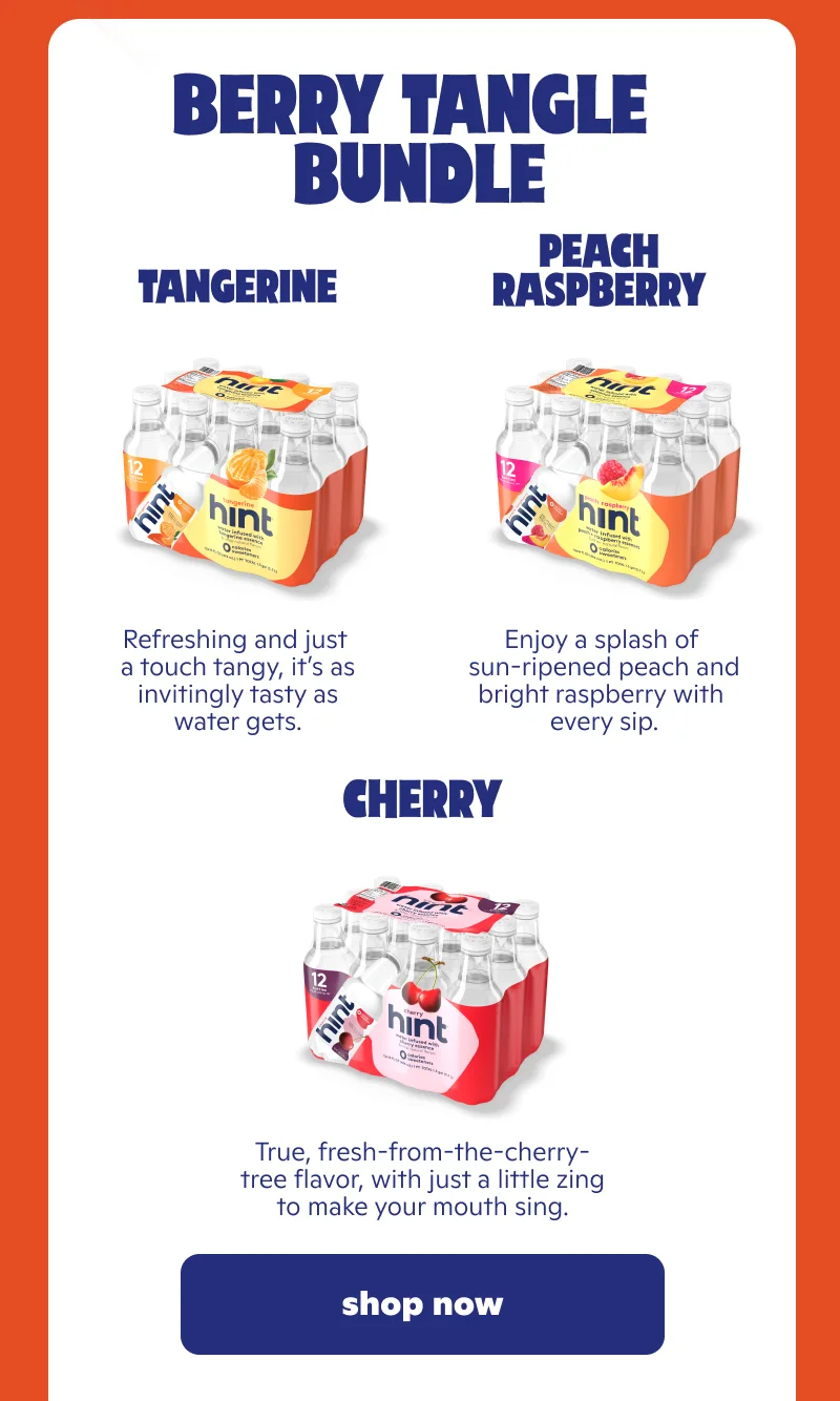 Berry Tangle Bundle: Tangerine, Peach Raspberry, Cherry