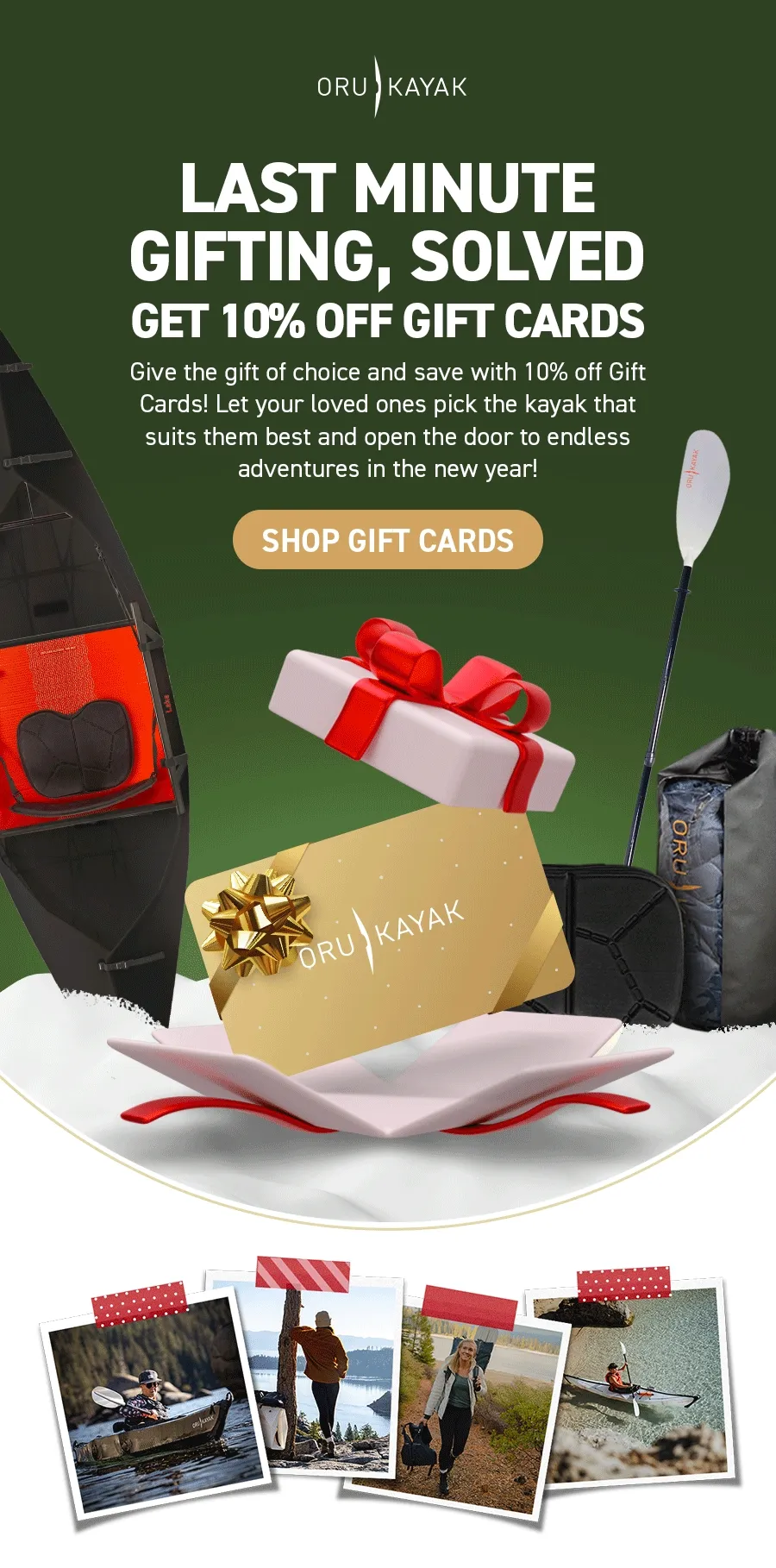 Gift endless adventures! Save 10% on gift card purchases!