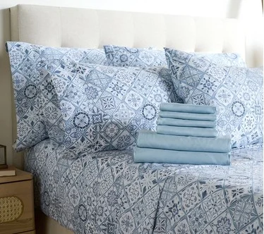 Home Reflections 2pk Double Brushed Sheet Sets with Extra Cases