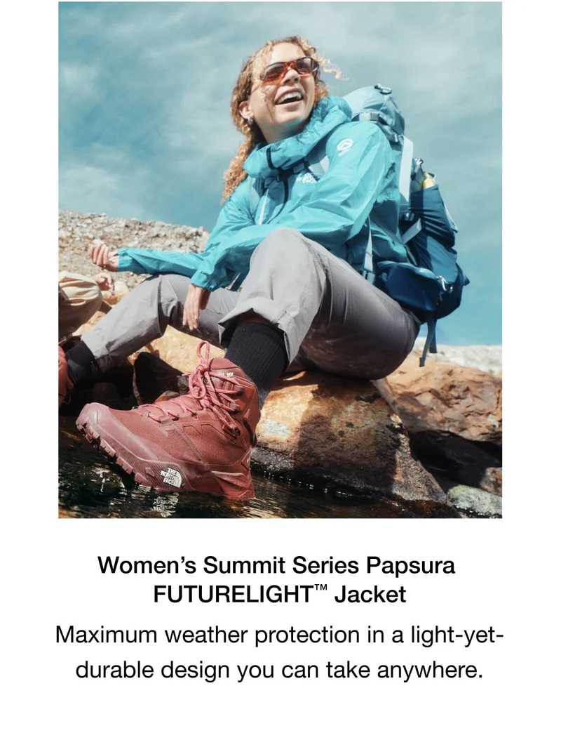 Women's Summit Series Papsura FUTURELIGHT™ Jacket. Maximum weather protection in a light-yet-durable design you can take anywhere.