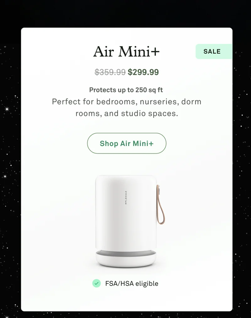 Air Mini+ with PECO-HEPA Tri-Power filter