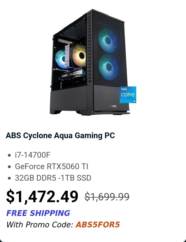 ABS Cyclone Aqua Gaming PC