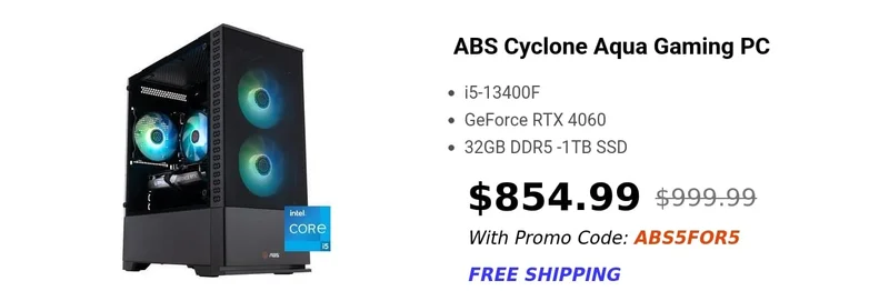 ABS Cyclone Aqua Gaming PC