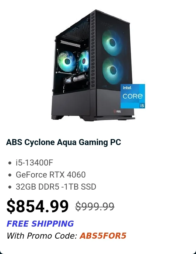 ABS Cyclone Aqua Gaming PC