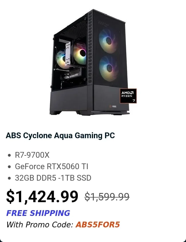 ABS Cyclone Aqua Gaming PC