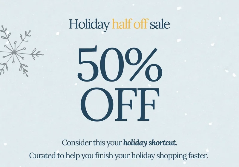 Shop holiday half off gift shop