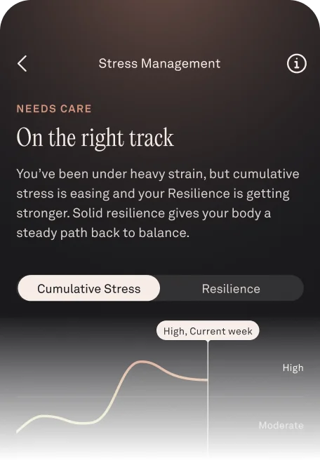 Stress Management screen