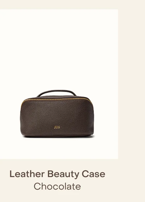 Leathery Beauty Case Chocolate