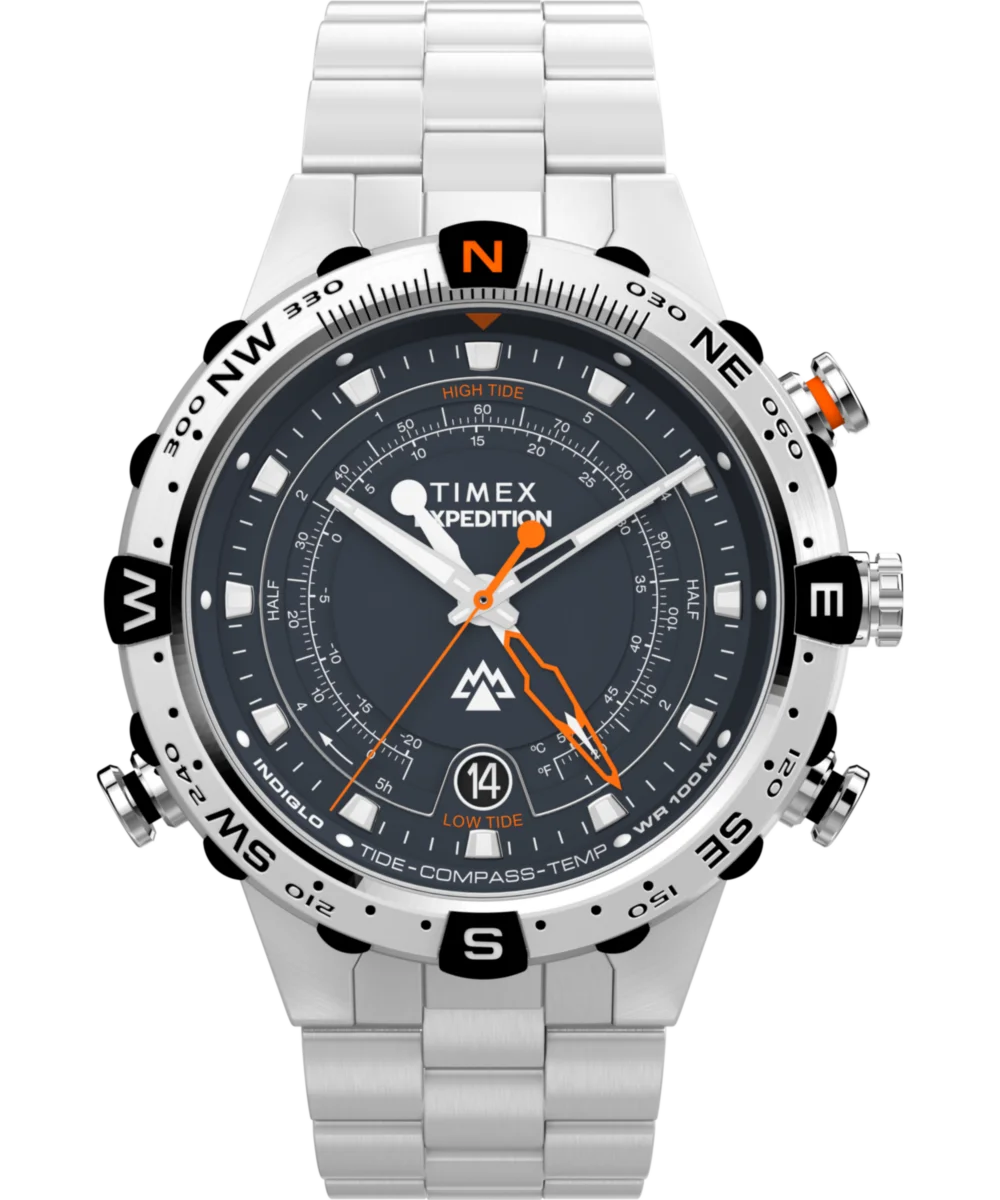 Image of Expedition Tide-Temp-Compass 45mm Stainless Steel Bracelet Watch