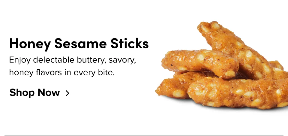 Honey Sesame Sticks - Single-Serve: Enjoy delectable buttery, savory, honey flavors in every bite: Shop now