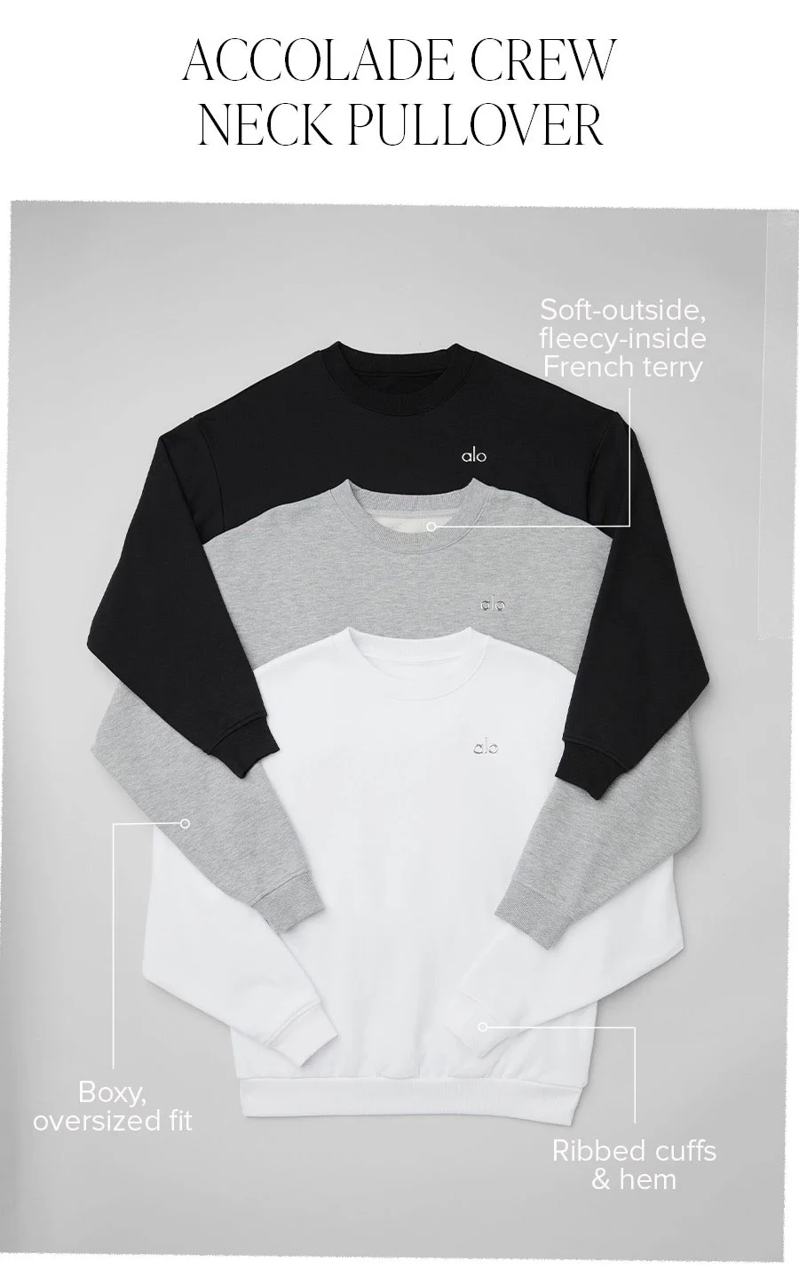 ACCOLADE CREW NECK PULLOVER