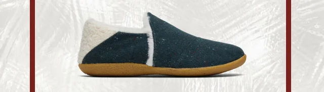 India Green Faux Fur Slipper