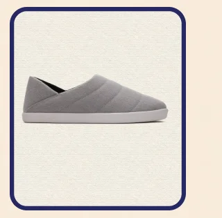 Ezra Grey Faux Fleece Convertible Slipper