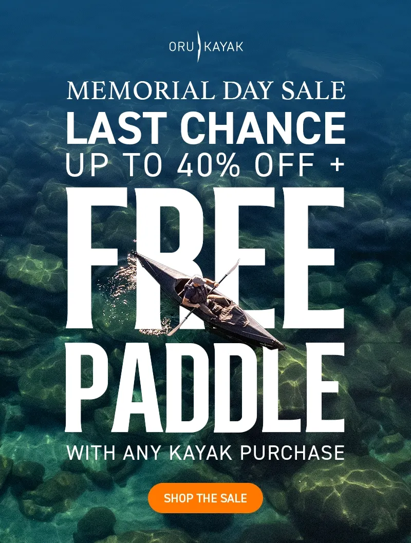 Memorial Day Sale: Shop 20% off EVERYTHING + Get A Free Paddle with Any Kayak Purchase ($119 Value)