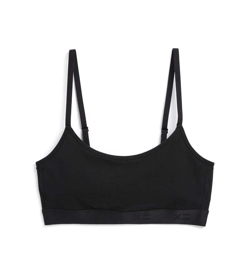 Image of Low Cut Soft Bra - X= Black