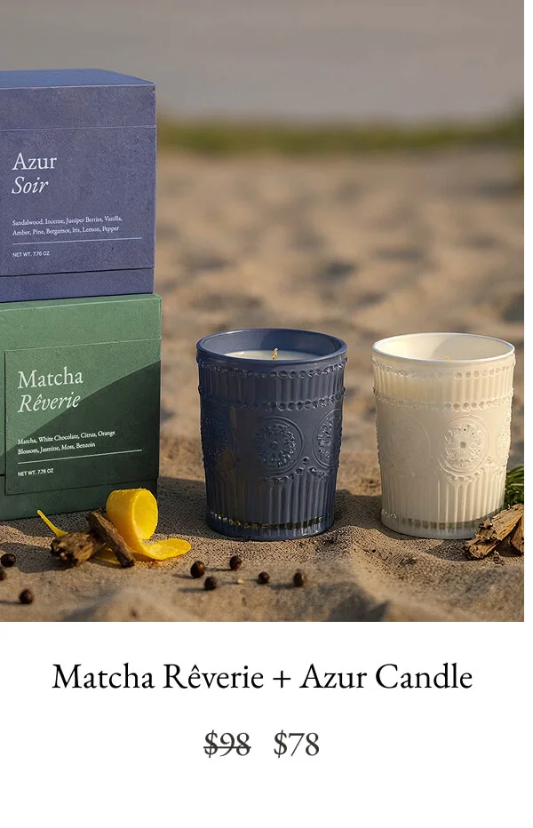 Matcha Rêverie + Azur Candle