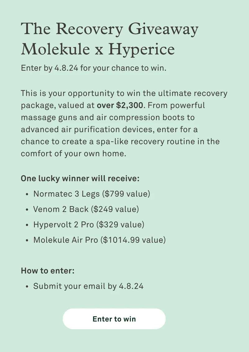 The Recovery Giveaway