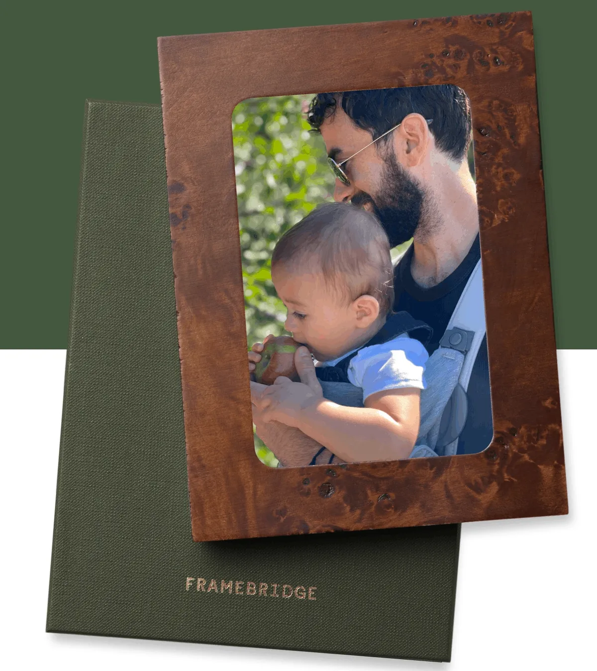Simply upload any photo and we’ll print, frame, and gift wrap, with same-day pick up at any Framebridge store. Or design your frame in person and walk out with a gift in minutes.