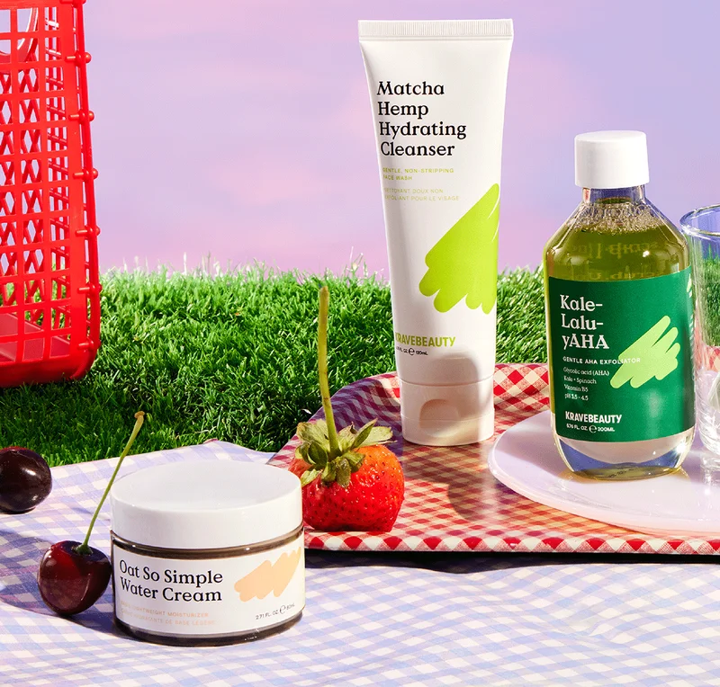 Oat So Simple Water Cream, Matcha Hemp Hydrating Cleanser, and Kale-Lalu-yAHA still image