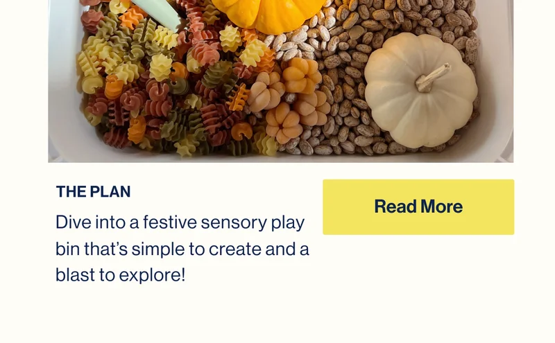THE PLAN: Dive into a festive sensory play bin that’s simple to create and a blast to explore! READ MORE
